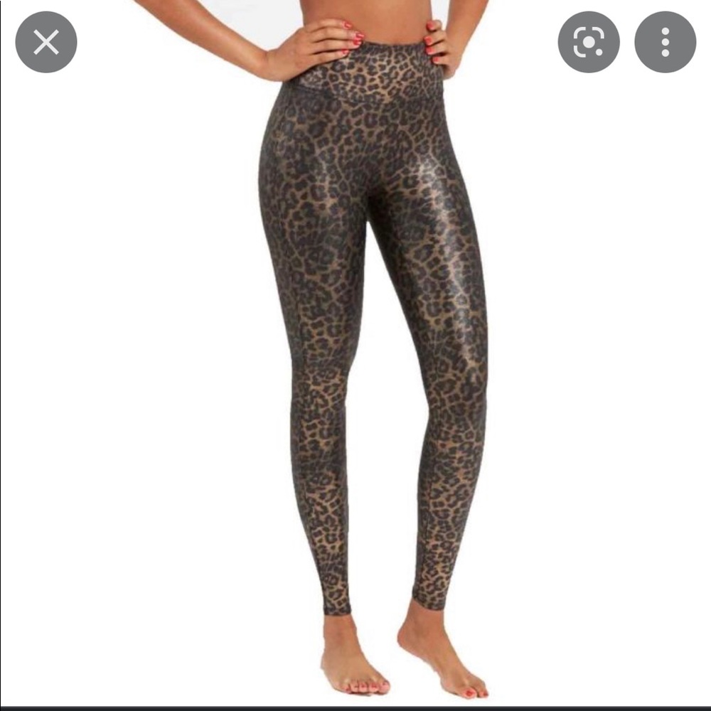 Spanx faux leather cheetah size small
